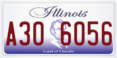 IL license plate A306056