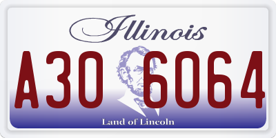 IL license plate A306064