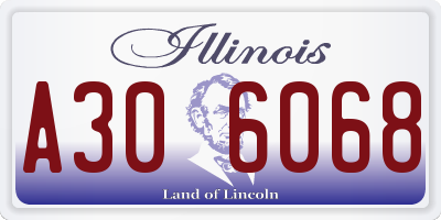 IL license plate A306068