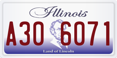 IL license plate A306071