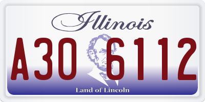IL license plate A306112