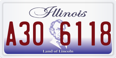 IL license plate A306118