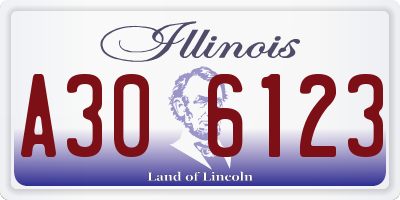 IL license plate A306123