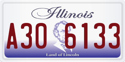 IL license plate A306133