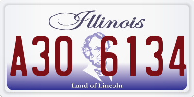 IL license plate A306134