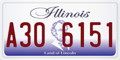 IL license plate A306151