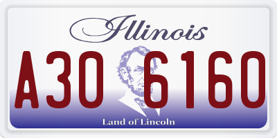 IL license plate A306160