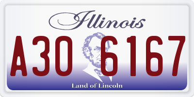 IL license plate A306167