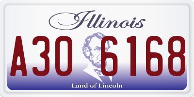 IL license plate A306168
