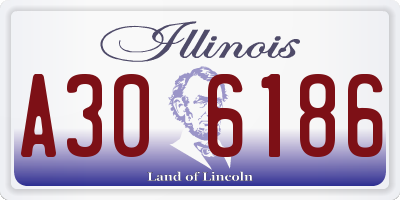 IL license plate A306186