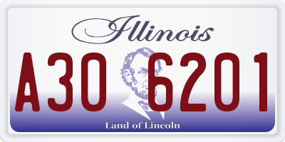 IL license plate A306201