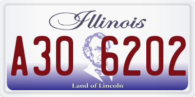 IL license plate A306202