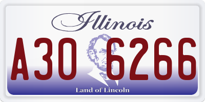 IL license plate A306266