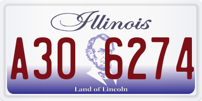 IL license plate A306274