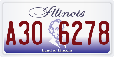 IL license plate A306278