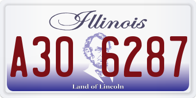 IL license plate A306287