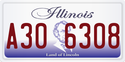 IL license plate A306308