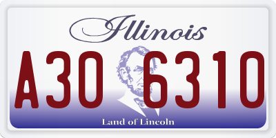 IL license plate A306310