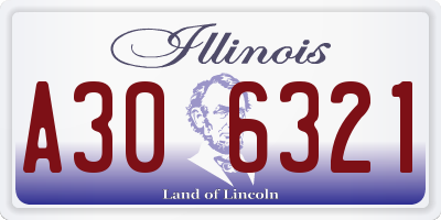 IL license plate A306321