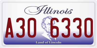 IL license plate A306330