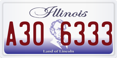 IL license plate A306333