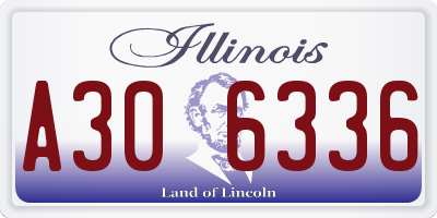 IL license plate A306336