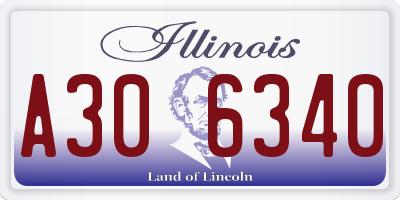 IL license plate A306340