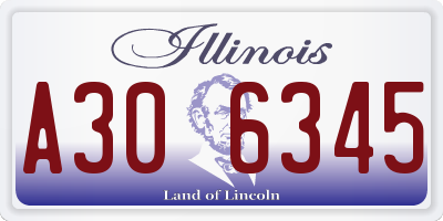 IL license plate A306345