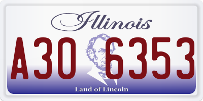 IL license plate A306353