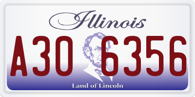 IL license plate A306356