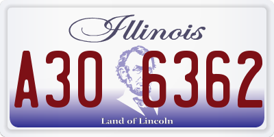 IL license plate A306362
