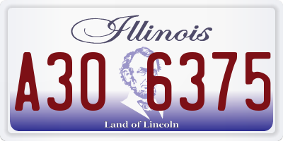 IL license plate A306375