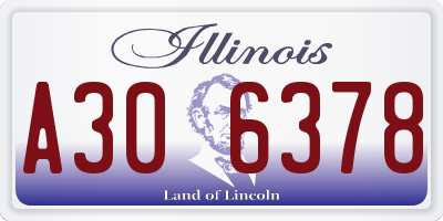 IL license plate A306378