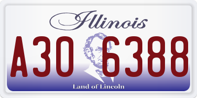 IL license plate A306388