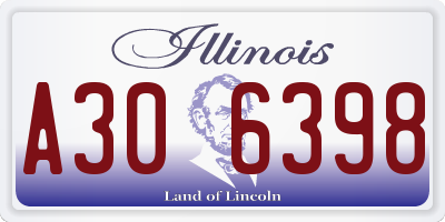 IL license plate A306398