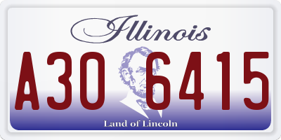 IL license plate A306415