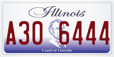 IL license plate A306444