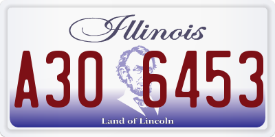 IL license plate A306453