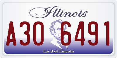 IL license plate A306491