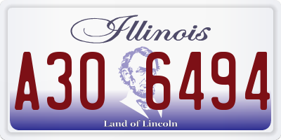 IL license plate A306494