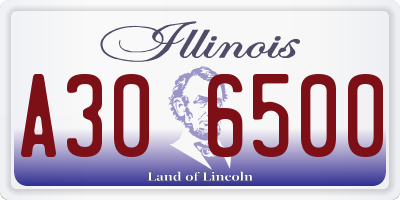 IL license plate A306500