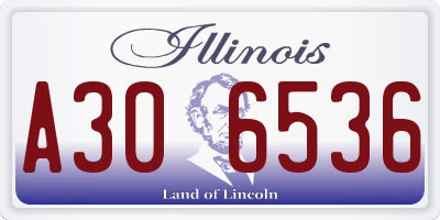 IL license plate A306536