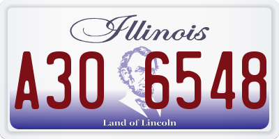 IL license plate A306548