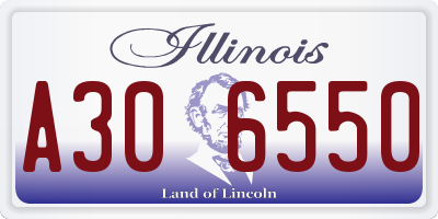 IL license plate A306550