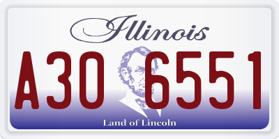IL license plate A306551