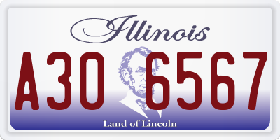 IL license plate A306567