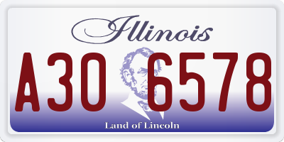 IL license plate A306578