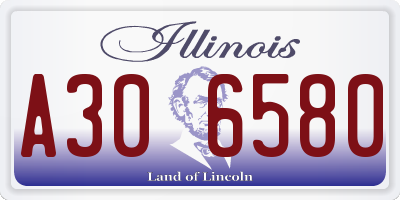 IL license plate A306580