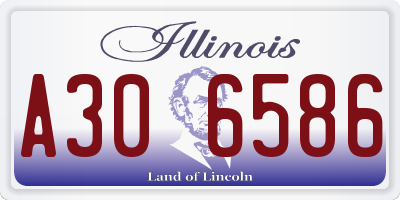 IL license plate A306586