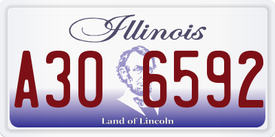IL license plate A306592